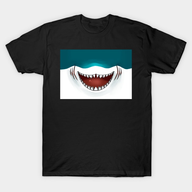 Shark mask omnomnom T-Shirt by slifertheskydragon